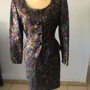 GianCarlo sequence purple two-piece suit